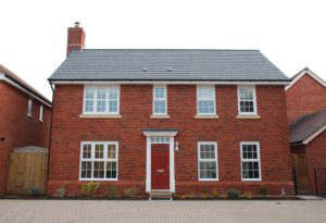 Detached red brick house